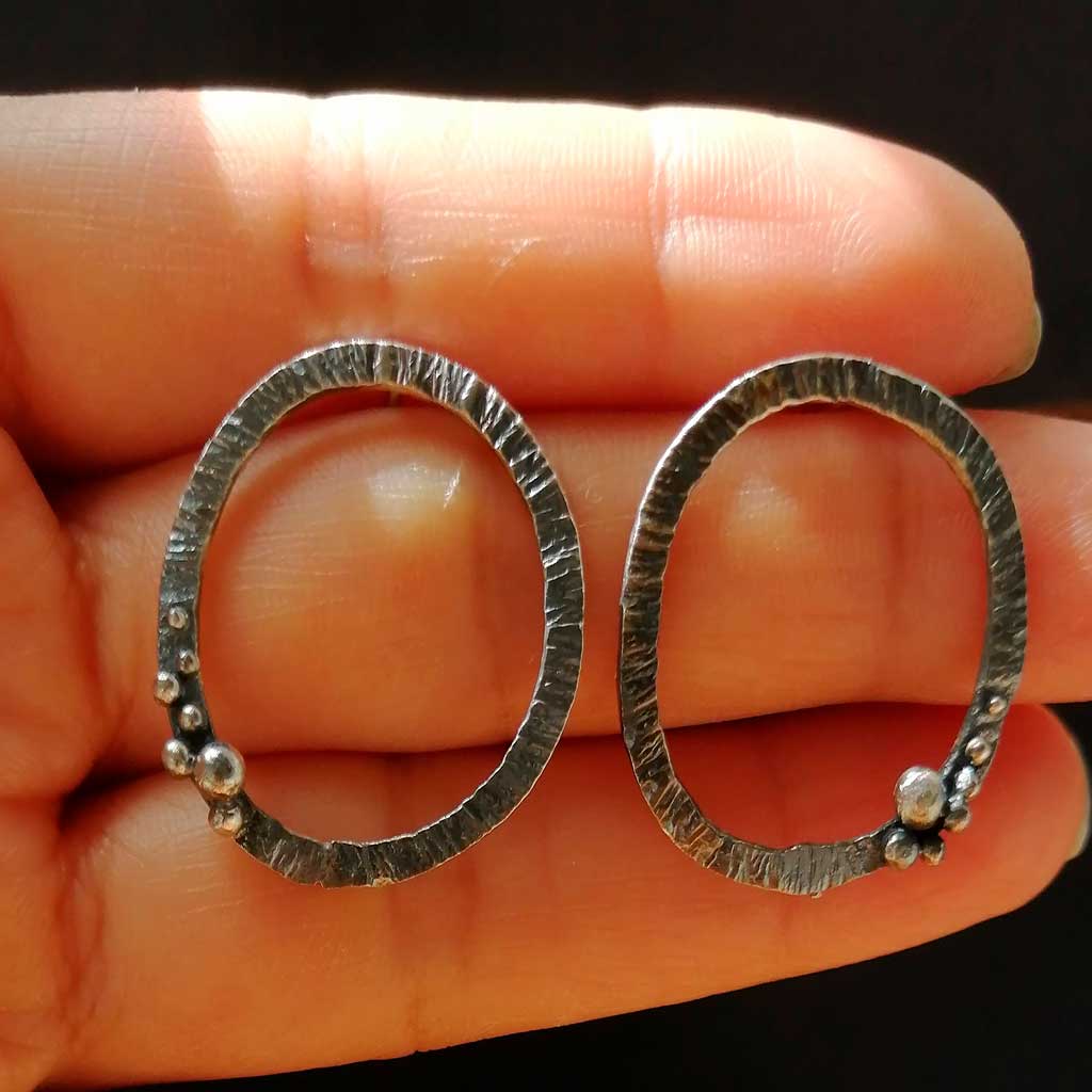 aretes Senecios de plata 950